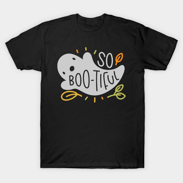 So Bootiful Halloween Ghost T-Shirt by JakeRhodes